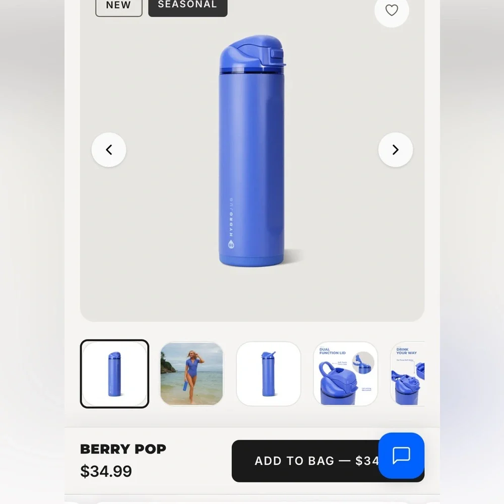 HydroJug 24 oz Brand New Ease 2O in Berry Pop
